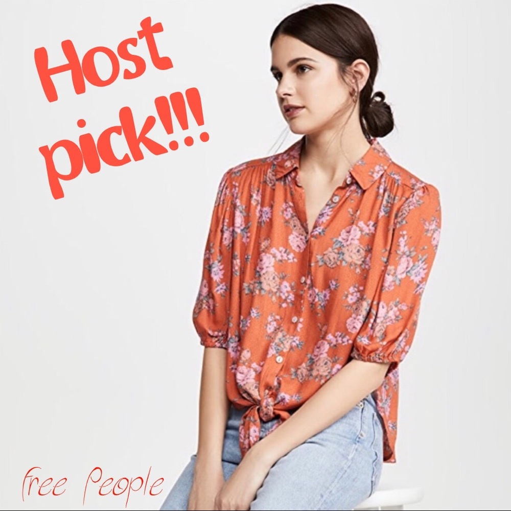 Free People Celia Flowered Blouse - Picture 4 of 10